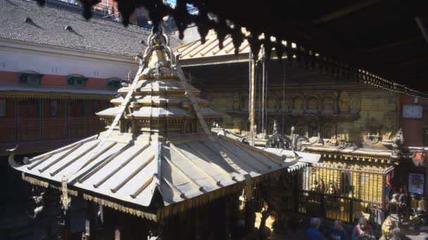 Patan Nepal December 2017 Exteriör Det Gyllene Templet Patan Nepal — Stockvideo