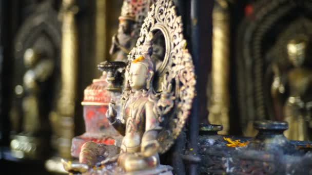 Gouden Tempel Patan Nepal Azië — Stockvideo