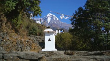 Annapurna ana kamp yürüyüşü, CHhomrong, Nepal, Asya.