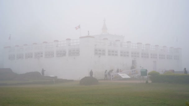 Maya Devi Tempel Mist Lumbini Nepal Azië — Stockvideo