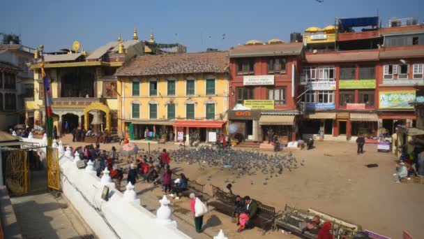 Kathmandu Nepal Ocak 2014 Katmandu Nepal Teki Boudhanath Stupa Ocak — Stok video