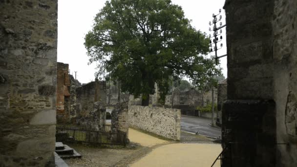 Oradour-sur-glane dorp — Stockvideo