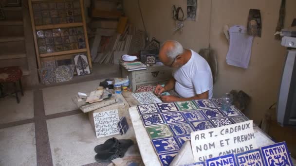 Souk loja de design raftsman — Vídeo de Stock