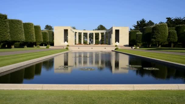 Amerikanischer Friedhof der Normandie — Stockvideo