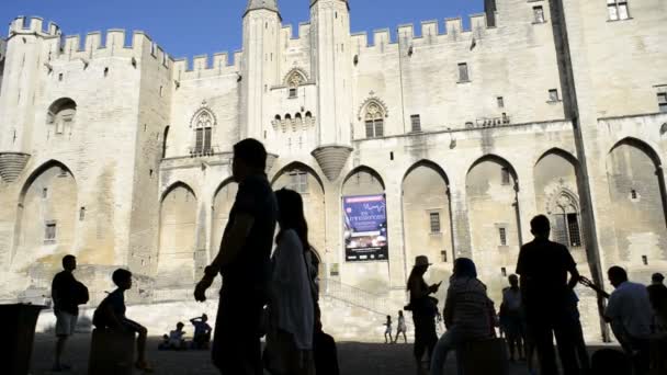 Paus paleis in Avignon — Stockvideo