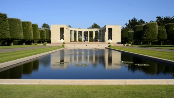 Нормандское американское кладбище — стоковое видео