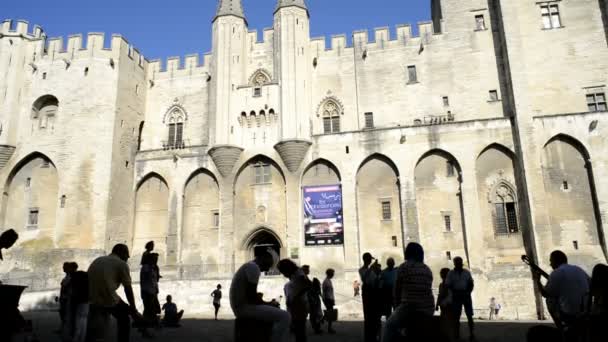 Paus paleis in Avignon — Stockvideo