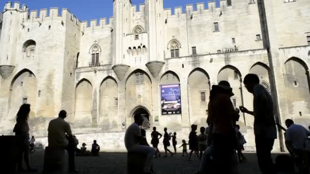 Paus paleis in Avignon — Stockvideo