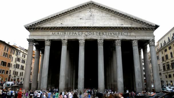 Mooie Pantheon in Rome — Stockvideo