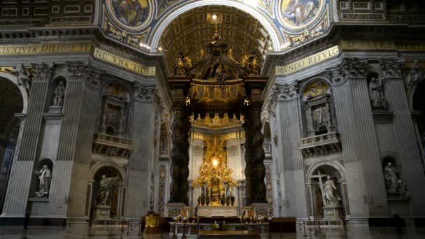 Basilica di San Pietro in Rome — Stockvideo