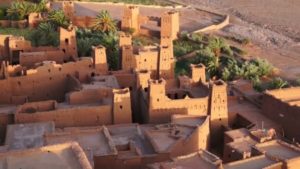 Ait Benhaddou Kasbah al amanecer — Vídeos de Stock