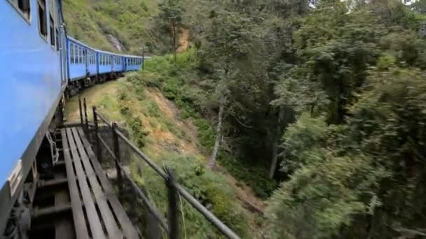 Vlak z Nuwara Eliya do Elly — Stock video