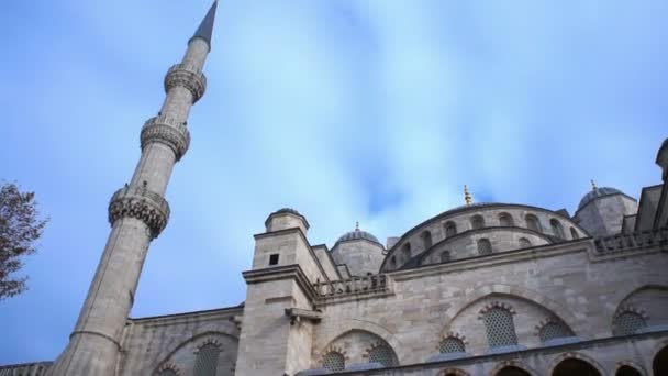 Blaue Moschee gegen blauen Himmel — Stockvideo