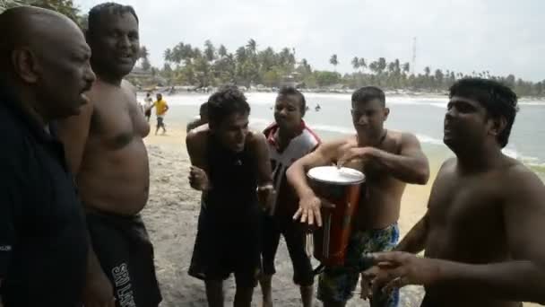 Local people singing and dancing — Stock Video