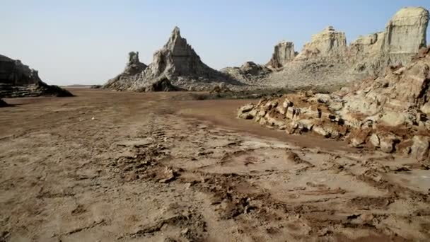 Słonowodne jeziora, Dallol — Wideo stockowe