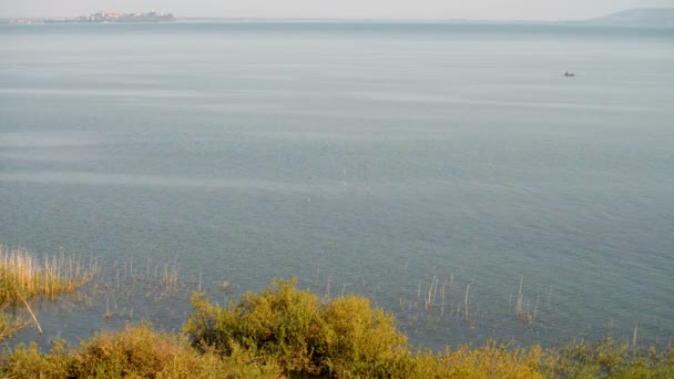 Paesaggio dall'Umbria con lago Trasimeno — Video Stock