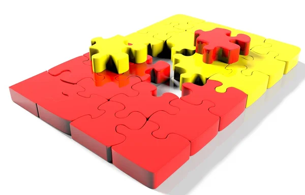 Hromada prvků puzzle — Stock fotografie