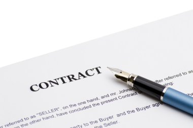 Sözleşme kaleminin yakın çekim