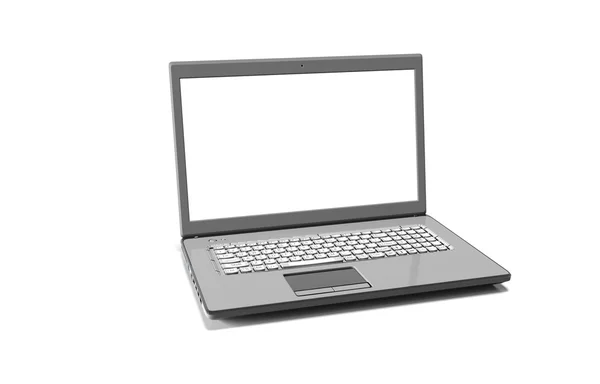 Kırpma yolu olan dizüstü bilgisayar beyazda izole edildi — Stok fotoğraf