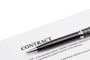 Sözleşme kaleminin yakın çekim