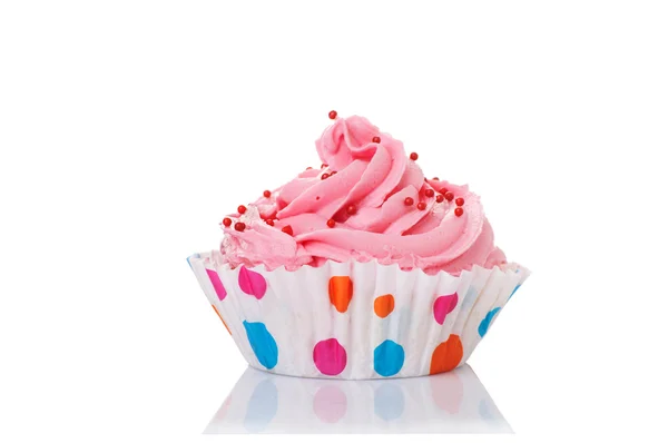 Delicious birthday cupcake Royalty Free Stock Images