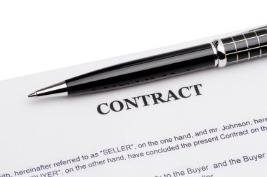 Sözleşme kaleminin yakın çekim