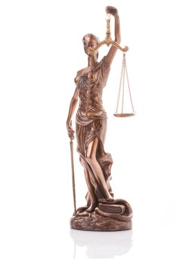 Statue of justice  isolated clipart