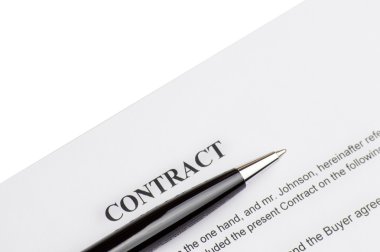 Sözleşme kaleminin yakın çekim