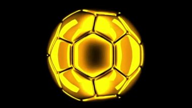 Futbol topu dönen 3d render