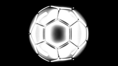 Futbol topu dönen 3d render