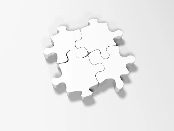 Puzzle elemekkel, 3d render — Stock Fotó