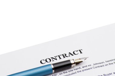 Sözleşme kaleminin yakın çekim