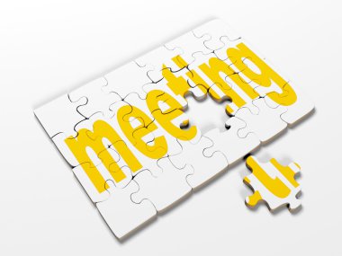 Beyaz bir arka planda 3d render iş ile ilgili kelime bulmaca