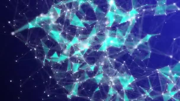 Plexus numérique. Technologie d'affaires ou fond bleu médical. D'un enchevêtrement de lignes, de points et de triangles. Concept d'ingénierie, moyens numériques et scientifiques pour visualiser les données.