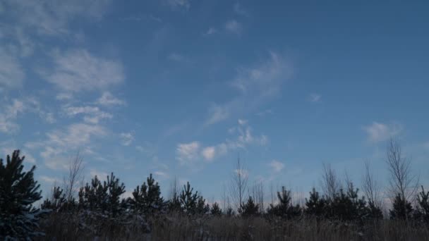 Simultaneous movement of clouds of different levels, time lapses. — Stock Video