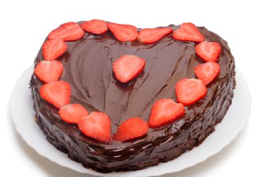 Çilekli çikolatalı pasta