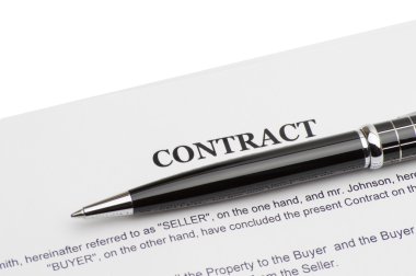 Sözleşme kaleminin yakın çekim