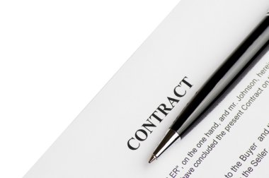 Sözleşme kaleminin yakın çekim