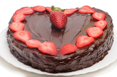 Çilekli çikolatalı pasta