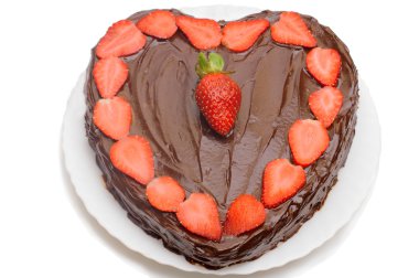 Çilekli çikolatalı pasta