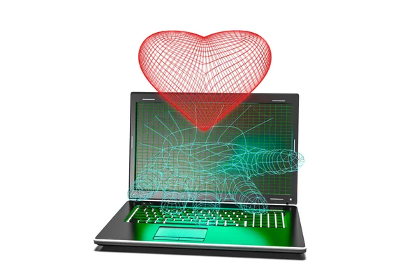 Modern laptop izole kalpleri arka plan — Stok fotoğraf