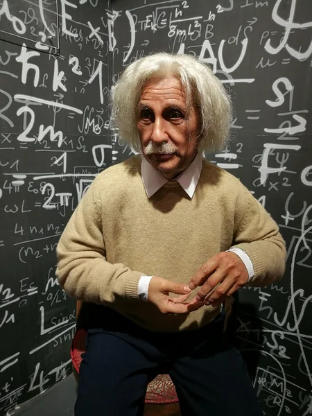 Albert Einstein statua di cera — Foto Stock