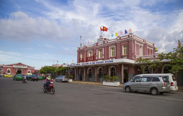 Hue Vietnam Juni 2016 Frontansicht Des Hue Bahnhofs Reisen Mit Stockbild