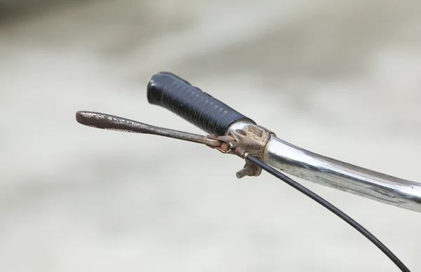 Close up of an old bicycle hand brake Stock Image