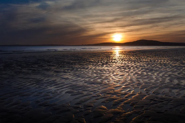 Aberavon beach zachód słońca — Zdjęcie stockowe