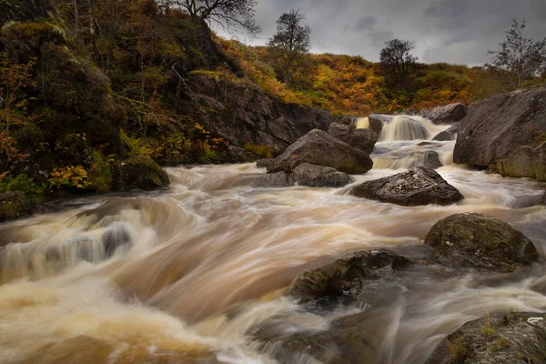 Powys Megye Elan Valley Víztározó Területén Folyó Folyó Közép Wales — Stock Fotó