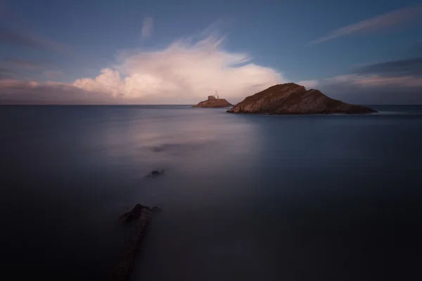 Mumbles lighthouse Swansea — Stock Photo, Image