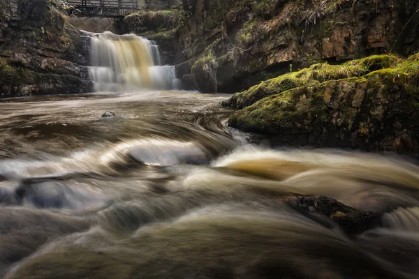 Dinas Rock vattenfall — Stockfoto