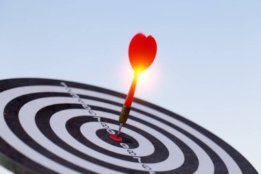 Red Dart hedef okları hedef kitle pazarlama ve iş başarısı konsepti ile hedef alınıyor.
