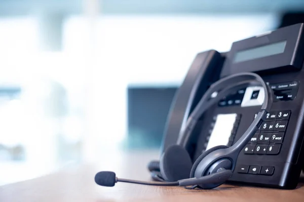 Kommunikationsunterstützung Call Center Und Kundenservice Helpdesk Voip Headset Für Das — Stockfoto